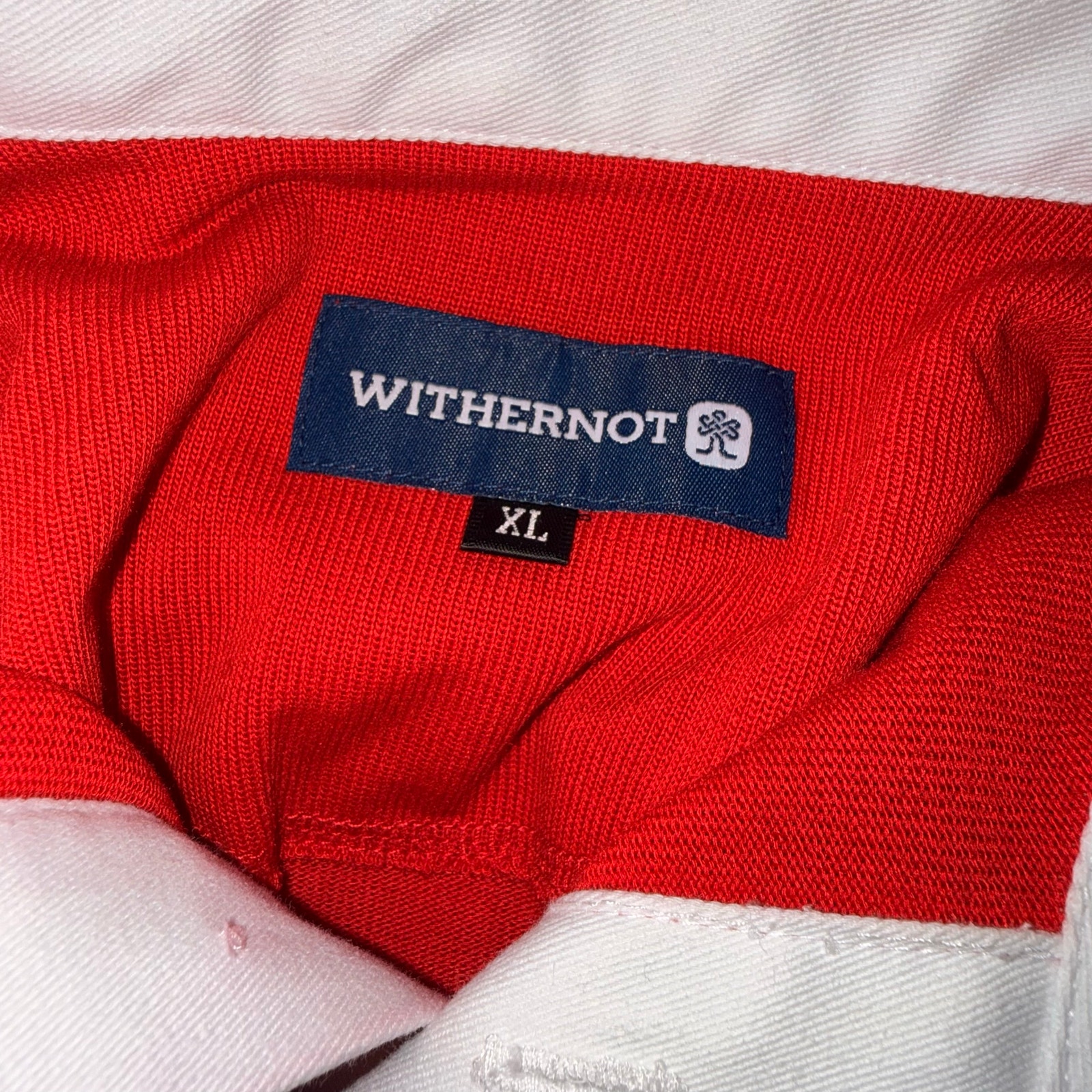 Withernot Rugby Shirt Long Sleeve Red Blue Striped Soft Cotton Men's Size Xl — image 5 of 8